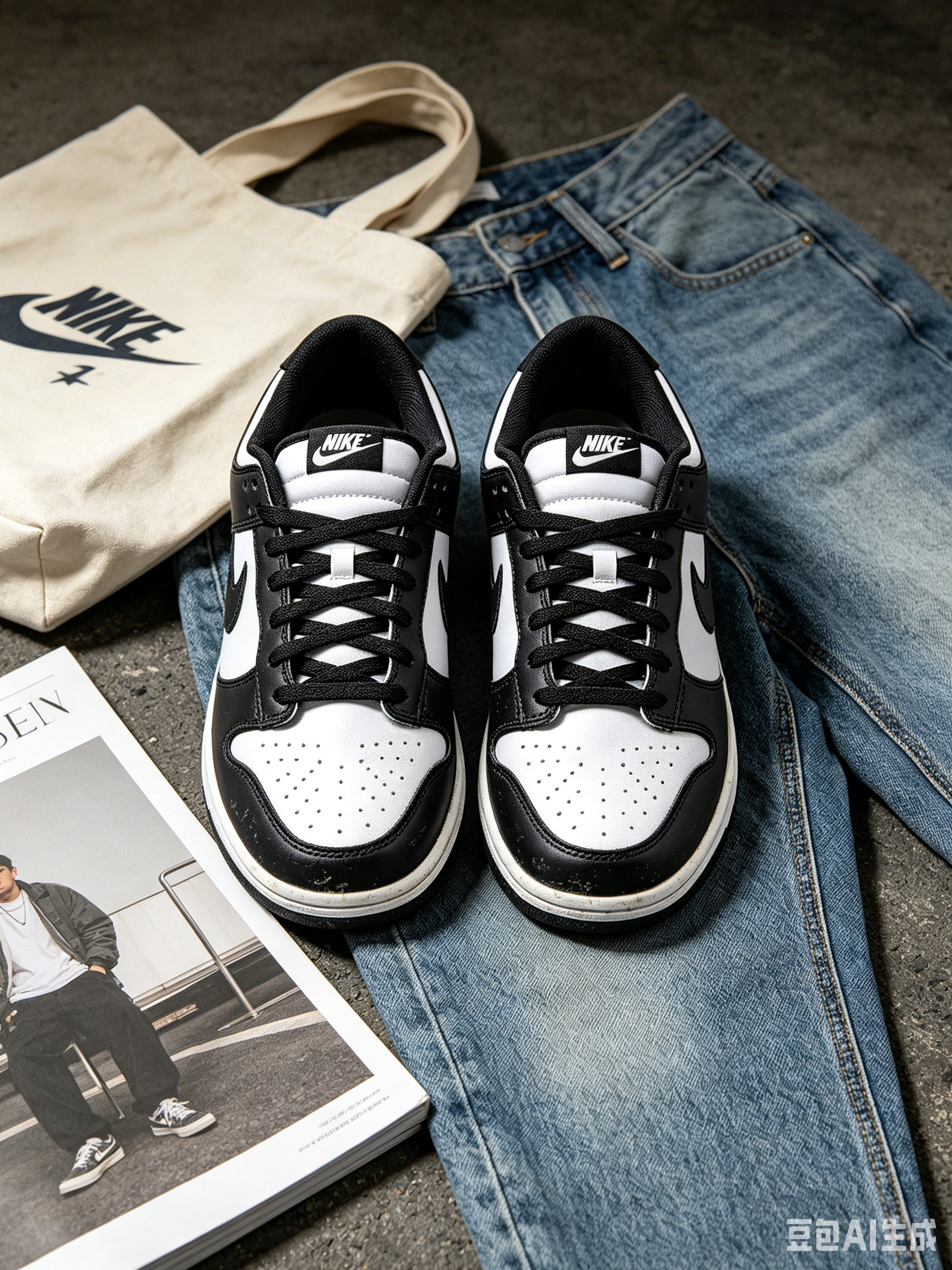 9 新 Nike Dunk 黑白熊猫 42 码休闲板鞋